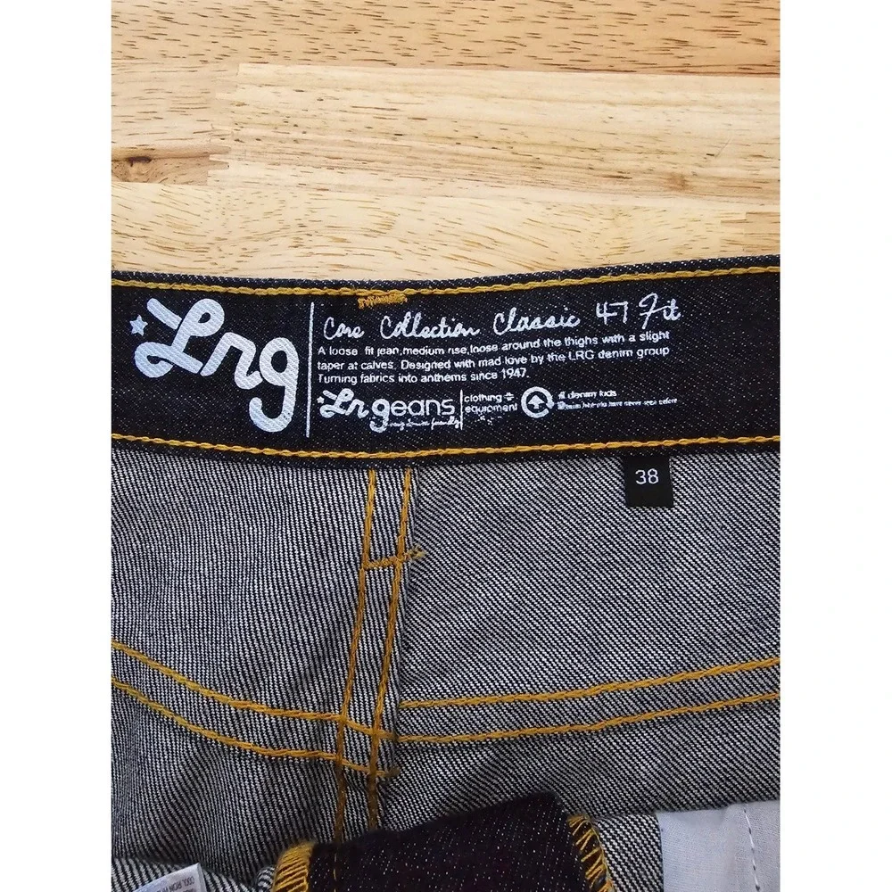 LRG Core Collection Classic 47 Fit Jeans Men's Size‎ 38 Dark Wash Loose Taper